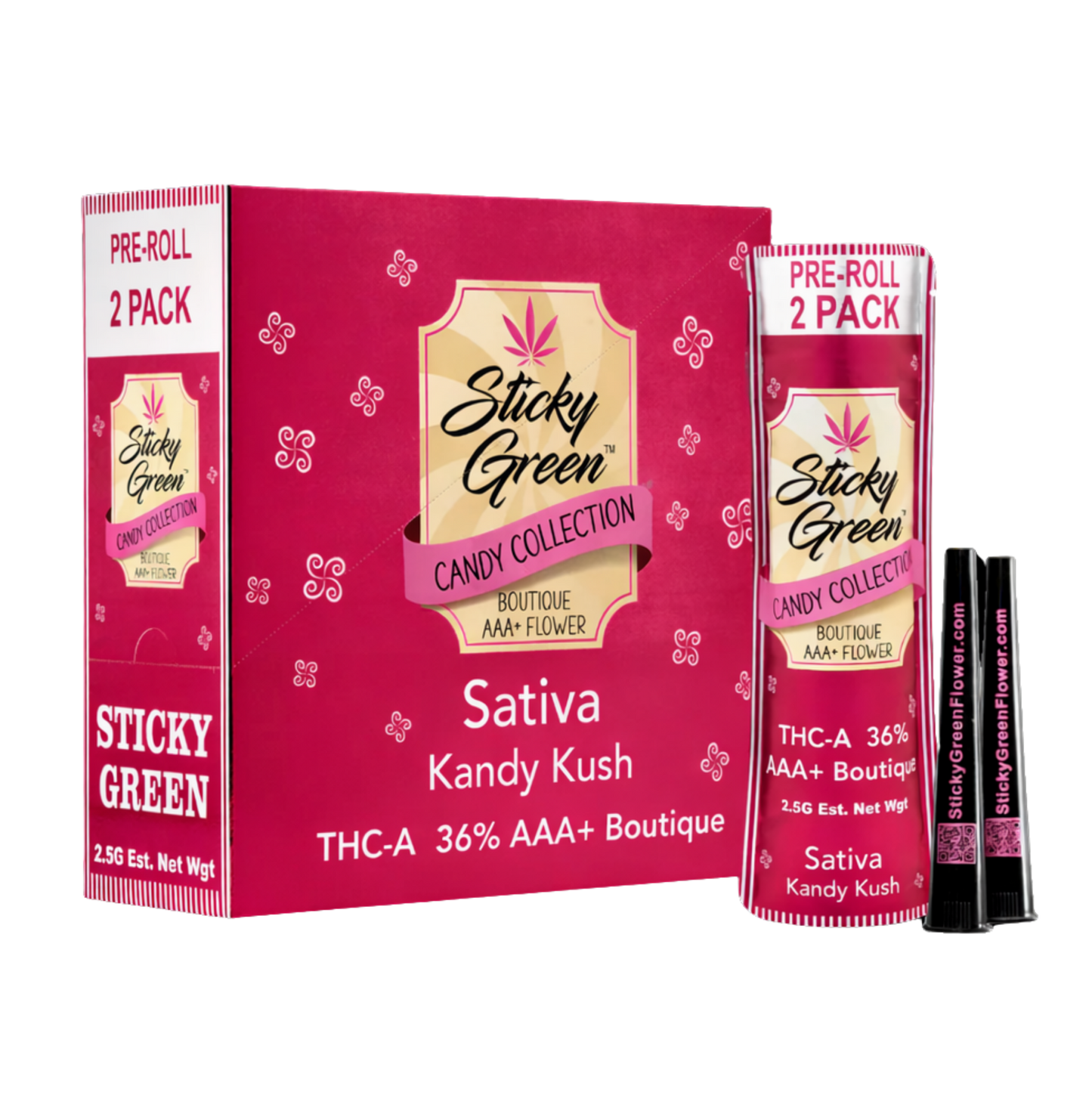 Sticky Green Pre Rolls 2 Piezas (2.5 C/U) - ¡Original!