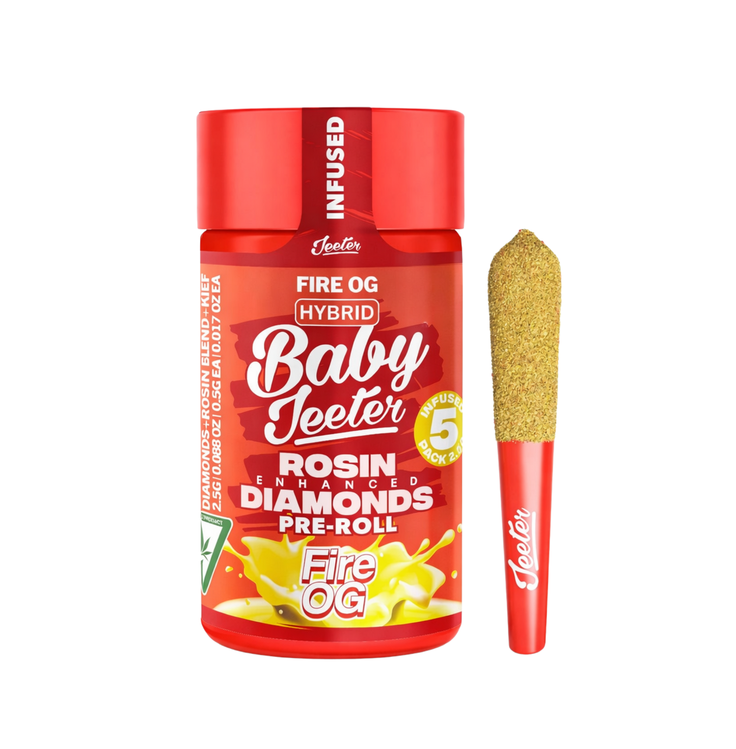 Baby Jeeter Rosin Diamonds - 5 pre-rolls