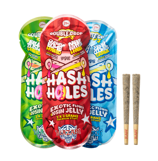 Hash Holes - Exotic Flower + Rosin Jelly ( 2 PreRolls ) ¡Original!