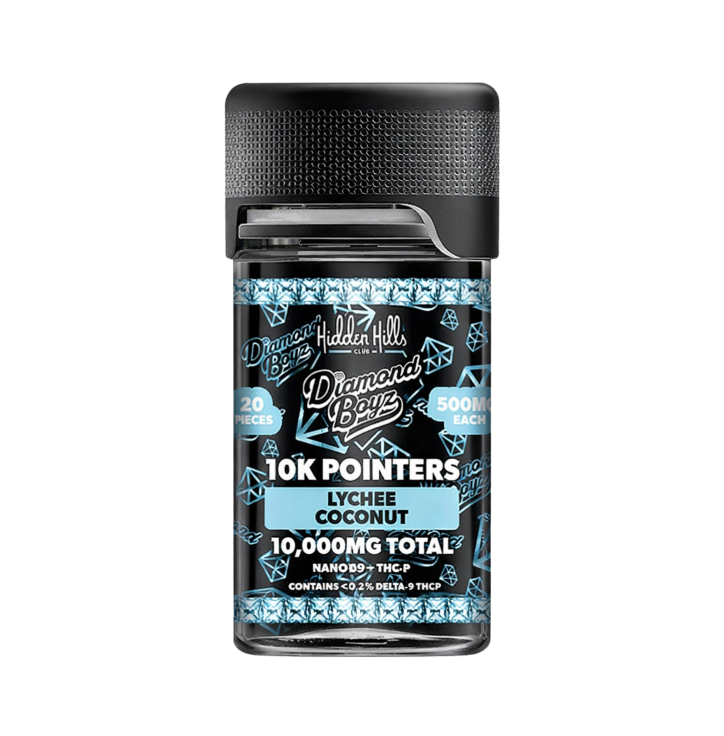 Hidden Hills Diamond Boyz 10,000mg Total ( 20 Gomitas 500mg-C/u ) ¡Original!