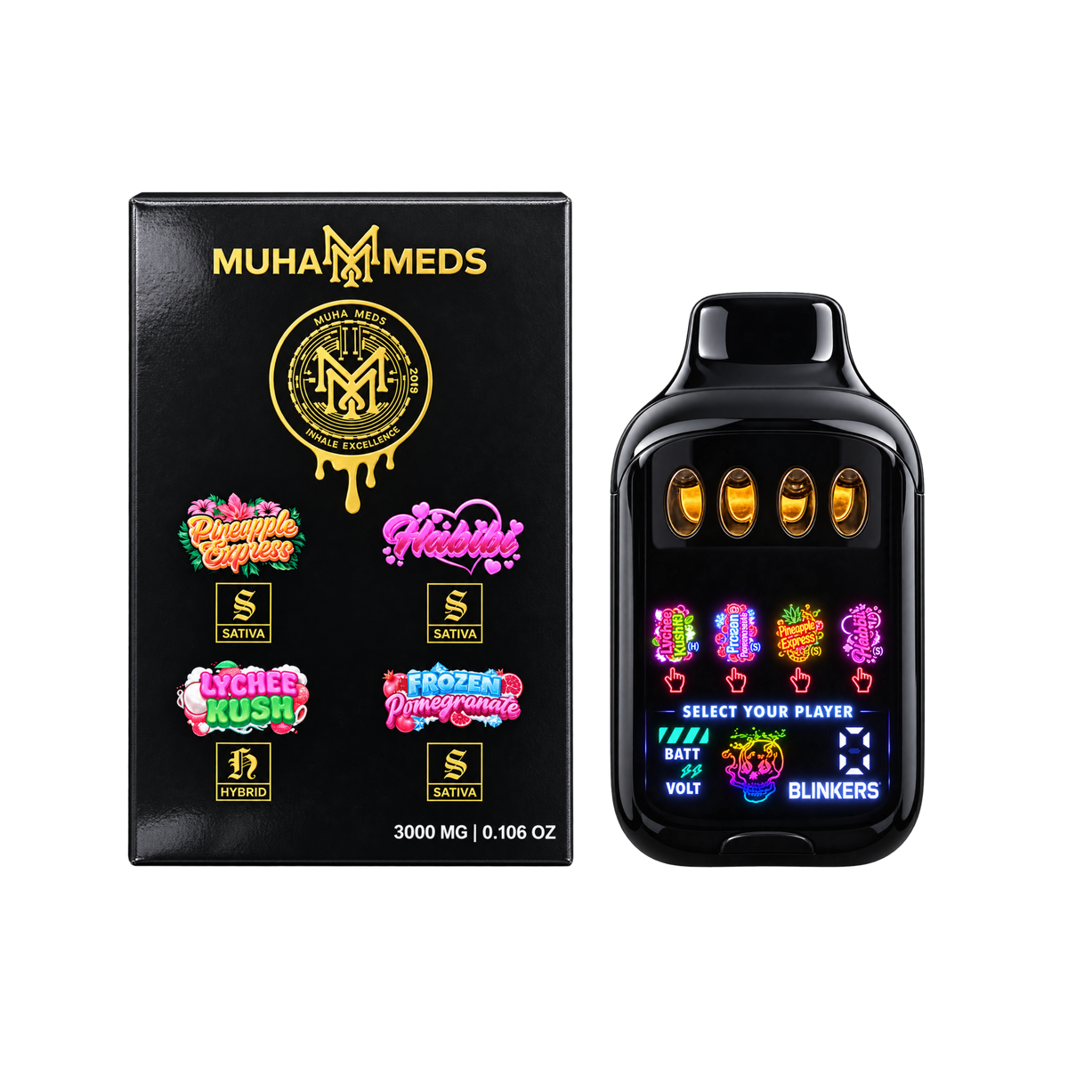 Muha Meds 3g - ¡4 sabores en uno!