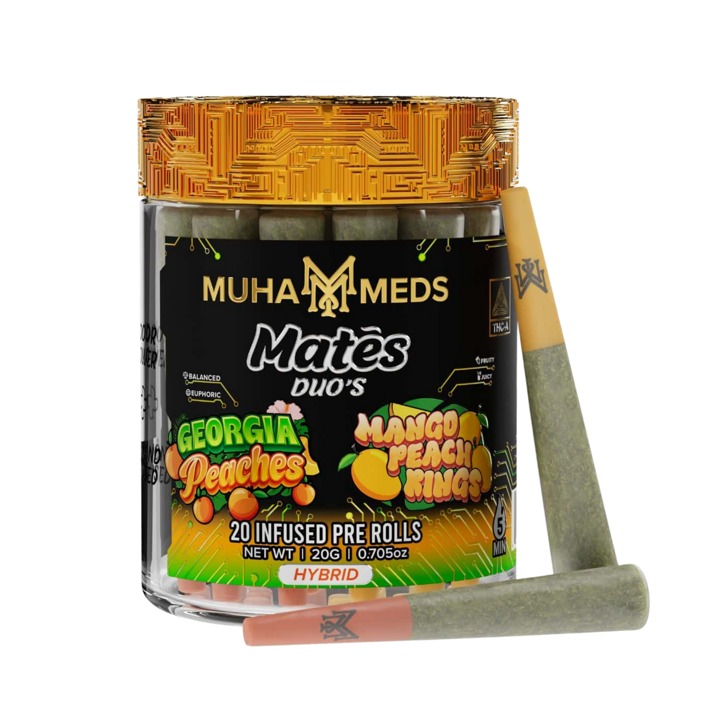 Muha Meds Mates PreRolls 20 Piezas | Total 20g